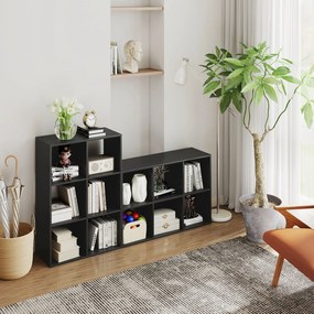 HOMCOM Bibliotecă Modernă Modulară cu 6 Compartimente din PAL, Maro | Aosom Romania