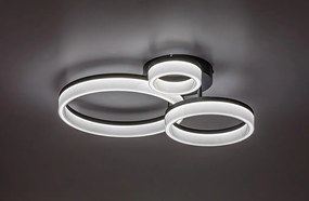 Plafoniera LED design geometric circular Amilia negru