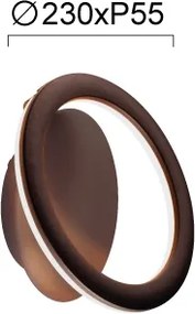 Aplica de perete PALERMO LED/16W/230V maro
