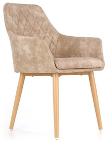 Scaun de bucaterie Ray, bej/fag