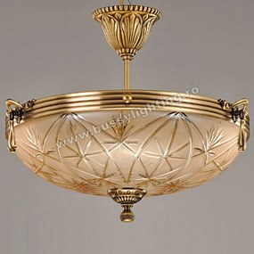 Lustra Avangard cu Diam 43 cm, Desing Clasic, Finisaj Bronz Antic - Bussy Lighting 3034-52-43