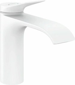 Baterie lavoar alb mat Hansgrohe Vivenis 110 cu ventil pop-up