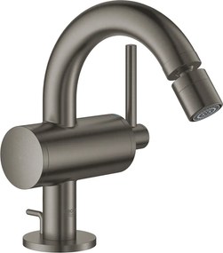 Baterie bideu Grohe Atrio monocomanda antracit periat Hard Graphite cu ventil Pop-Up