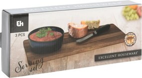 Set de servire EH Torrente, 3 buc , albastru, 30 x12 cm