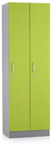 Dulap din lemn Visio LUX - 2 compartimente, 60 x 42 x 190 cm, verde