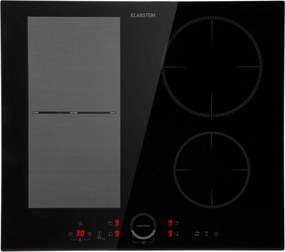 Klarstein Delicatessa 60 Hybrid, plită de inducție, încorporată, 4 zone, 7000 W, neagră