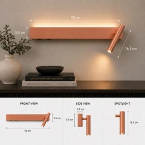 Brilagi - Aplică de perete cu spot ARLIX LED/3W/230V + LED/7W, bronz, CRI 90