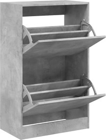 vidaXL Pantofar, gri beton, 60x34x96,5 cm, lemn compozit