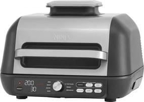Gratar electric Ninja Foodi MAX PRO AG651EU, 2460W, 3.8L, Functie gratar si Air fryer, Cyclonic Air, Smart Cook, Negru/inox