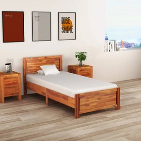 288316 vidaXL Cadru de pat, 100 x 200 cm, lemn masiv de acacia