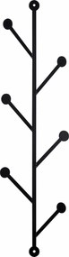Cuier ROD 2, negru, metal, 25x94 cm