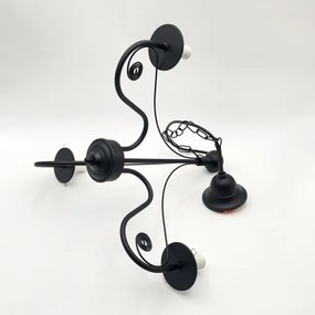 Lustră pe lanț Brilagi COTTAGE 3xE14/40W/230V negru/maro