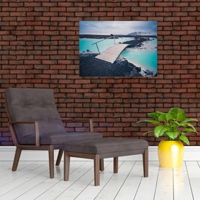 Tablou cu pod din lemn (70x50 cm)