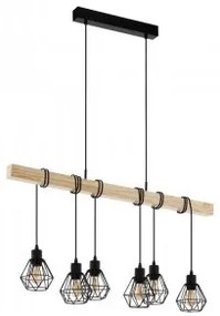 Suspensie vintage 6 becuri E27 TOWNSHEND 43133 EGLO