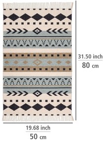 Covoras de baie, Wenko, Bere, 50 x 80 cm, bumbac, multicolor