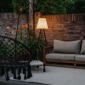 Lampă de podea modernă pentru exterior neagră IP44 cu LED pe solar - Virginia