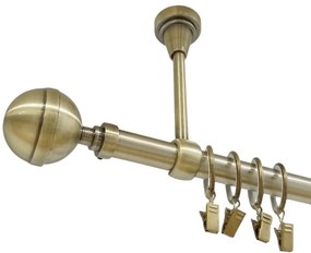 Galerie simpla prindere tavan KALISTO 19 mm aur antic (Alege marime: 180 cm)