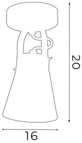 Aplică perete spot AMOS 1xE27/60W/230V