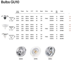 Bec LED dimabil, Gu10 10W 720lm 3000K cri80 dimm