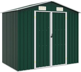 vidaXL Șopron de grădină, verde, 205 x 129 x 183, oțel galvanizat