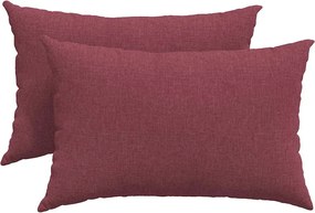 vidaXL Perne pentru canapea 2 pcs Roșu Vin 60 x 40 cm țesătură