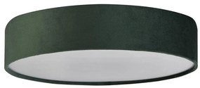 Plafoniera moderna cu abajur din catifea verde Drum 3L, 50cm