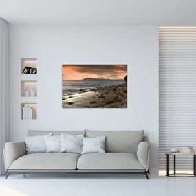 Tablou - Marea și munții (90x60 cm)