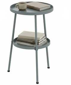 Outsunny Masă de grădină Ø36 cm, masă de balcon din metal, masă pentru luat masa în aer liber, masă rotundă pentru terasă pentru grădină terasă balcon, gri închis | Aosom Romania