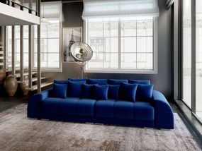 Canapea extensibilă dumonde cu 2 lăzi de depozitare si sezut confortabil din spuma high-density, Verona Royal Blue 310x100 cm