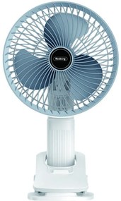 Resigilat: Ventilator cu clip USB Rosberg R51760H, 4.5W, 3 viteze, autonomie până la 135 min, alb/albastru