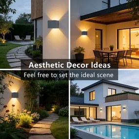 Brilagi - Aplică LED de exterior DONNANI, 5 W, 230 V, 10 cm, antracit, IP44