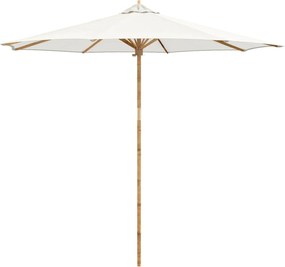 vidaXL Parasol de Grădină Alb crem Ø 270 x 260 cm Bambus
