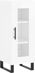 vidaXL Servantă, alb extralucios, 34,5x34x90 cm, lemn compozit