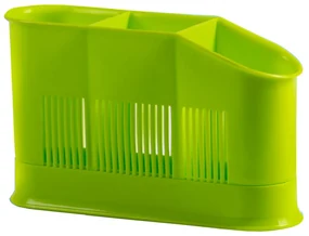 Scurgator tacamuri, 3 compartimente, verde, Asca