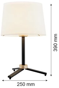 Lampă de masă CAVALINO 1xE27/15W/230V crem/negru Argon 8319