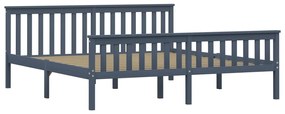 283231 vidaXL Cadru de pat, gri, 180 x 200 cm, lemn masiv de pin