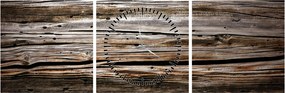 Tablou - lemnele de sezon (cu ceas) (90x30 cm)