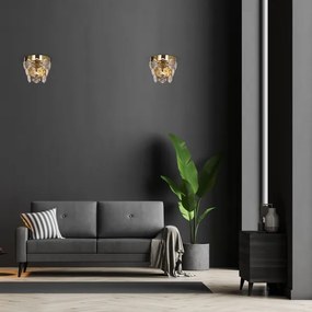 Aplică de cristal GRACE 2xE14/40W/230V aurie