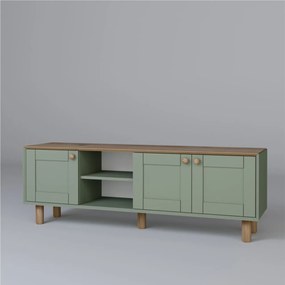 Comoda TV, Hanah Home, Bohemian 1600-84, 160x56x40 cm, Verde