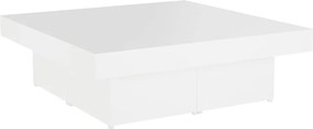 vidaXL Măsuță de cafea, alb, 90x90x28 cm, lemn prelucrat