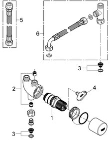 GROHE GROHTHERM MICRO 34487000 - Protecție termostatică anti-opărire, crom