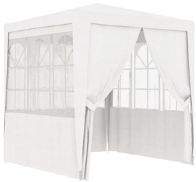 vidaXL Cort petrecere profesional cu pereți, alb, 2,5 x 2,5 m 90 g/m²
