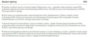 Stalp LED mare pentru iluminat exterior IP65 Elbe grafit H-200cm