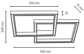 Spot-Light 9145274 - Plafonieră LED RAMME LED/48W/230V stejar mat