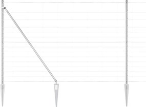 vidaXL Stâlp de gard. Galvanizat 25 x 1,6 m Oțel