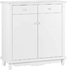 Dulap lemn masiv alb Pantofi Elizabeth, 95 × 39 × 98 cm