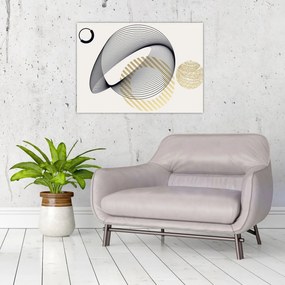 Tablou pe sticlă - Forme geometrice N⁰3 (70x50 cm)