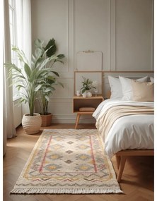 Covor tip traversă crem țesut manual din iută 80x200 cm Roya Imani – Elle Decoration