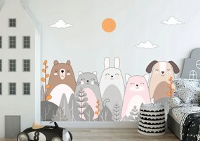 Autocolant de perete cu un motiv de animale drăguțe 100 x 200 cm