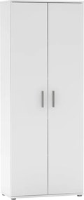 Dulap, poliţe, cu două uşi, alb, SERVO TIP 1